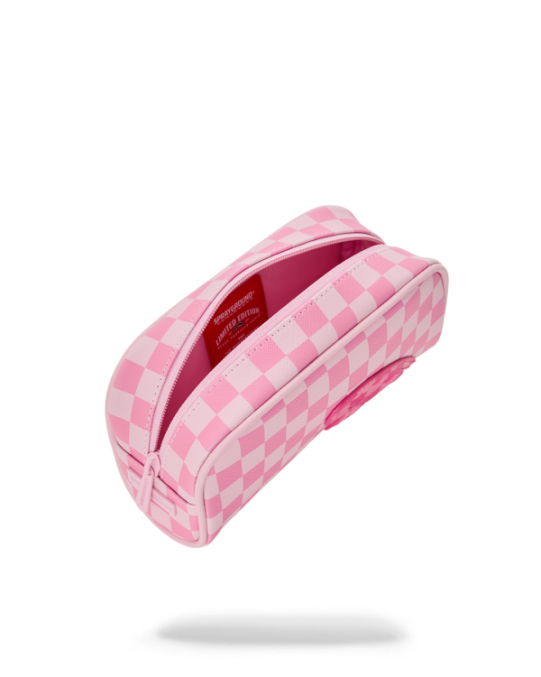 PINK SIP PATCH  PENCIL POUCH