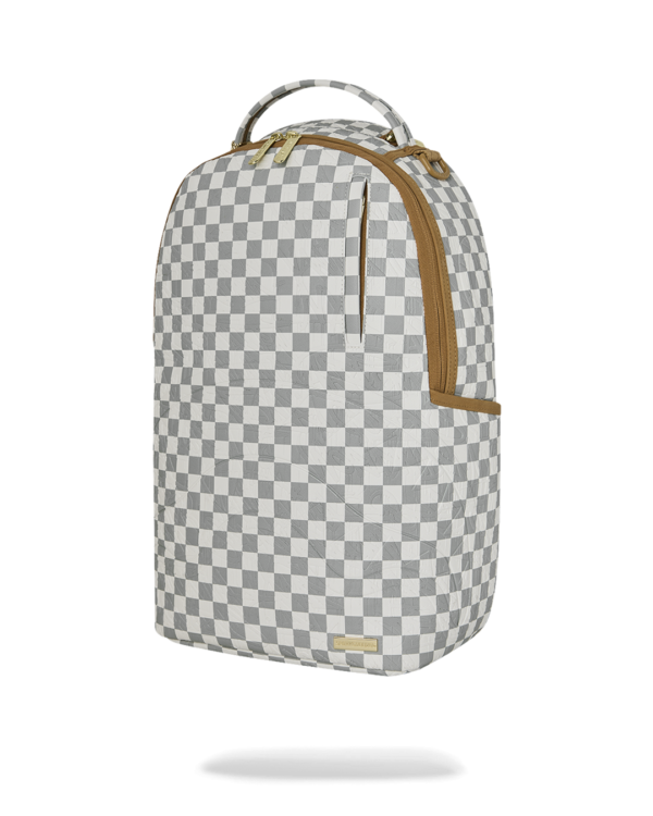 GRAFF EMBOSSED CREAM CHECK DLXSV BACKPACK