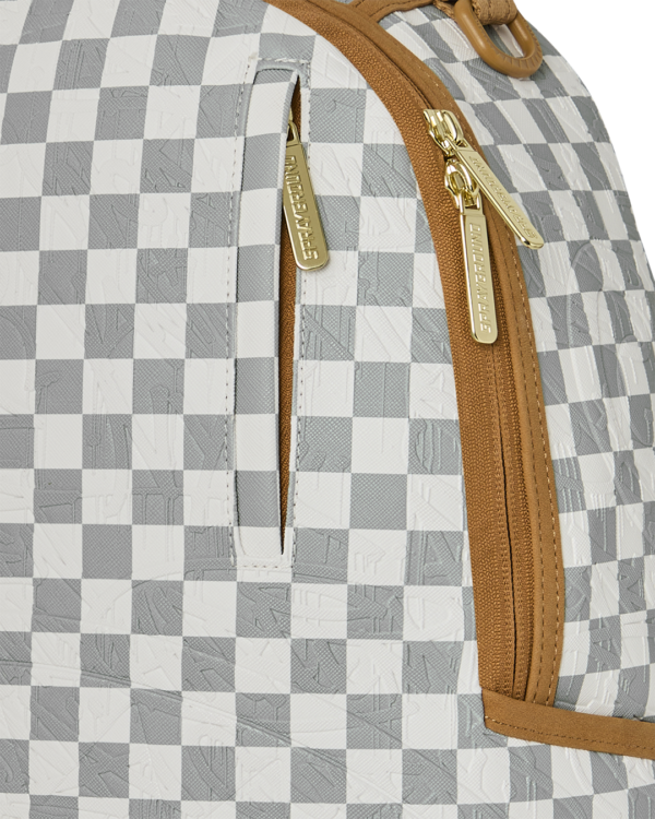 GRAFF EMBOSSED CREAM CHECK DLXSV BACKPACK