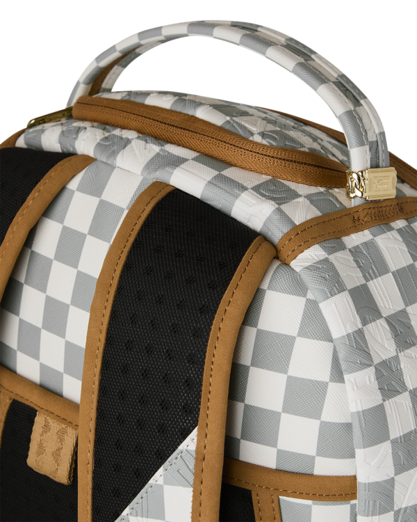 GRAFF EMBOSSED CREAM CHECK DLXSV BACKPACK