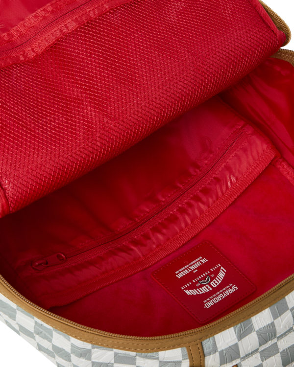 GRAFF EMBOSSED CREAM CHECK DLXSV BACKPACK