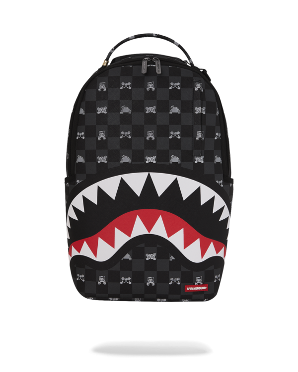 GRAY PEEKING CHARACTER CHECK DLXSV BACKPACK GRAY PEEKING CHARACTER CHECK DLXSV BACKPACK