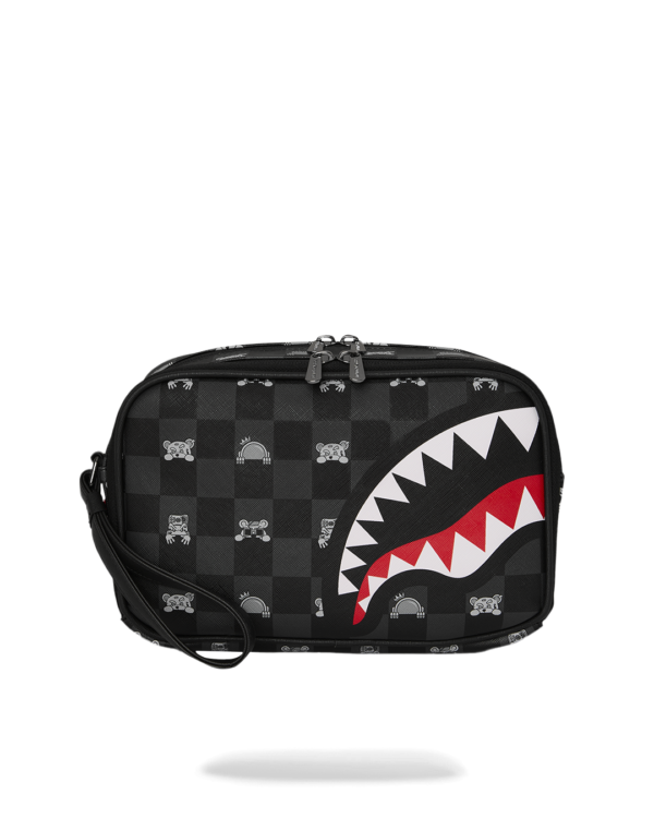 GRAY PEEKING CHARACTER CHECK TOILETRY BRICK GRAY PEEKING CHARACTER CHECK TOILETRY BRICK