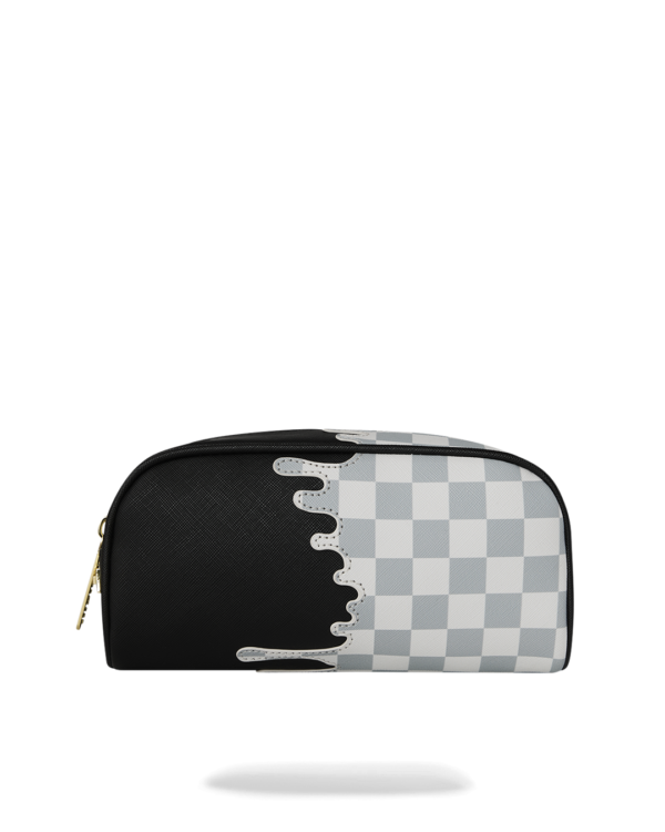 CREAM CHECK UNFINISHED SHARK PENCIL POUCH