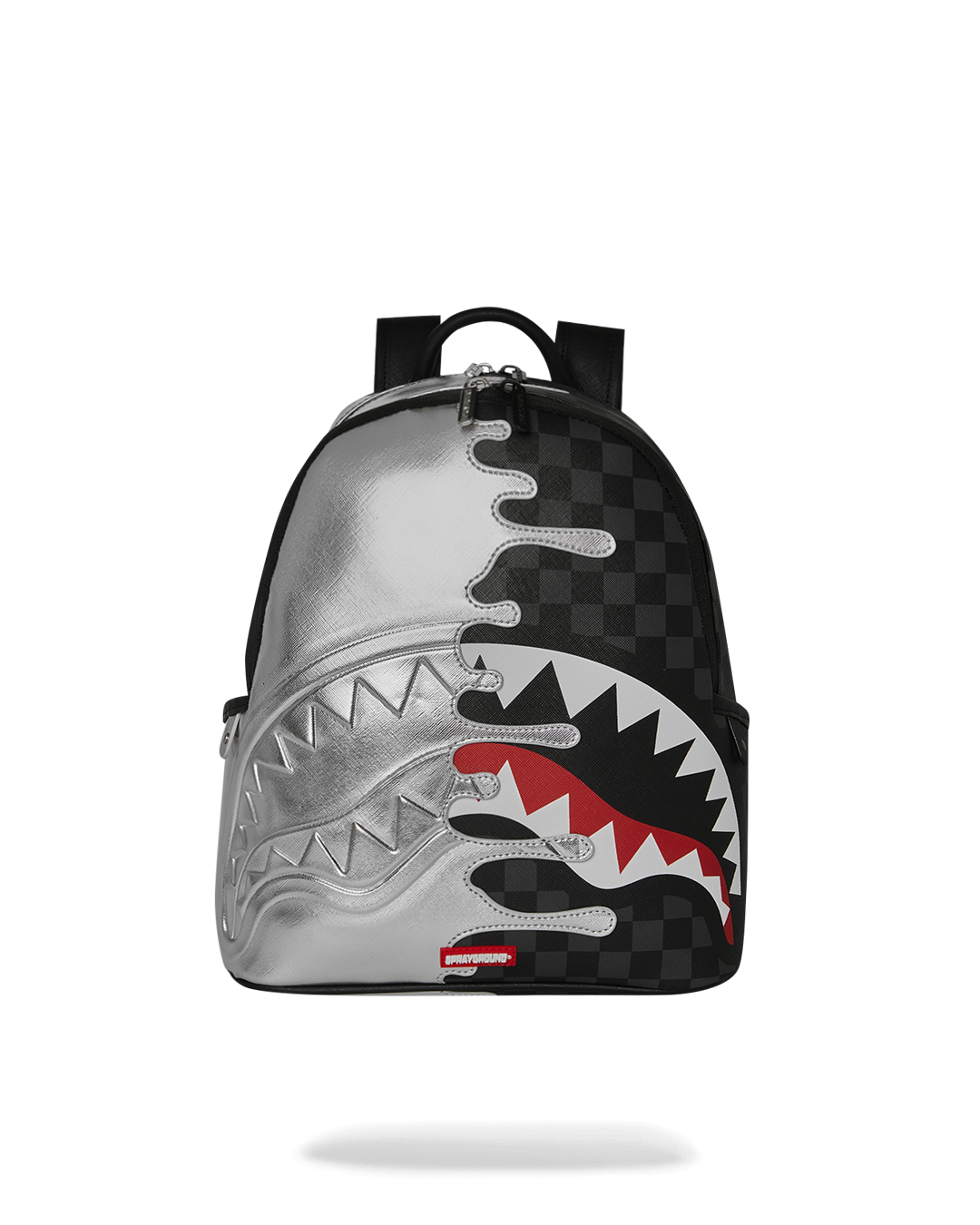 SILVER SIDE DRIP BLACK CHECK SAVAGE BACKPACK