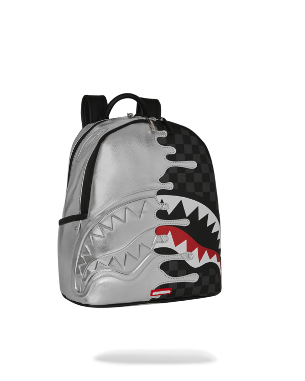 SILVER SIDE DRIP BLACK CHECK SAVAGE BACKPACK