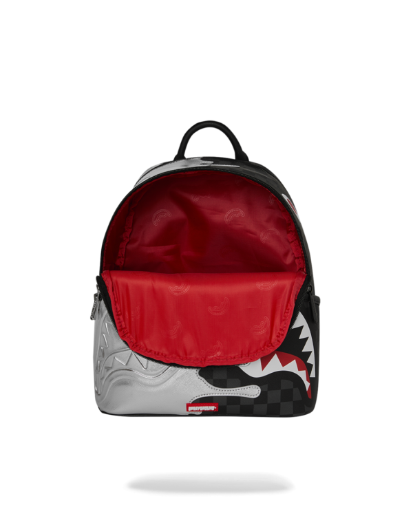 SILVER SIDE DRIP BLACK CHECK SAVAGE BACKPACK