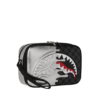 B8928_2 SILVER SIDE DRIP BLACK CHECK BRICK TOILETRY