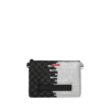 SILVER SIDE DRIP BLACK CHECK CROSSBODY POUCHETTE