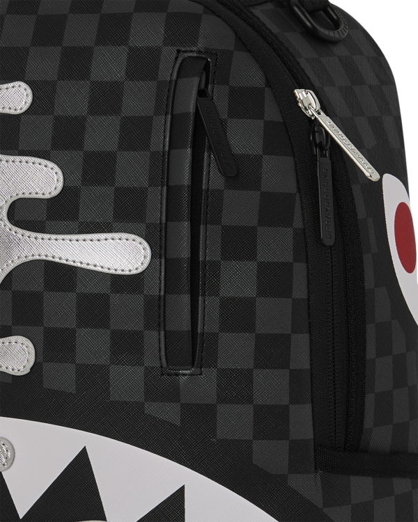 B8940_6 SILVER SIDE DRIP BLACK CHECK DLXSV BACKPACK