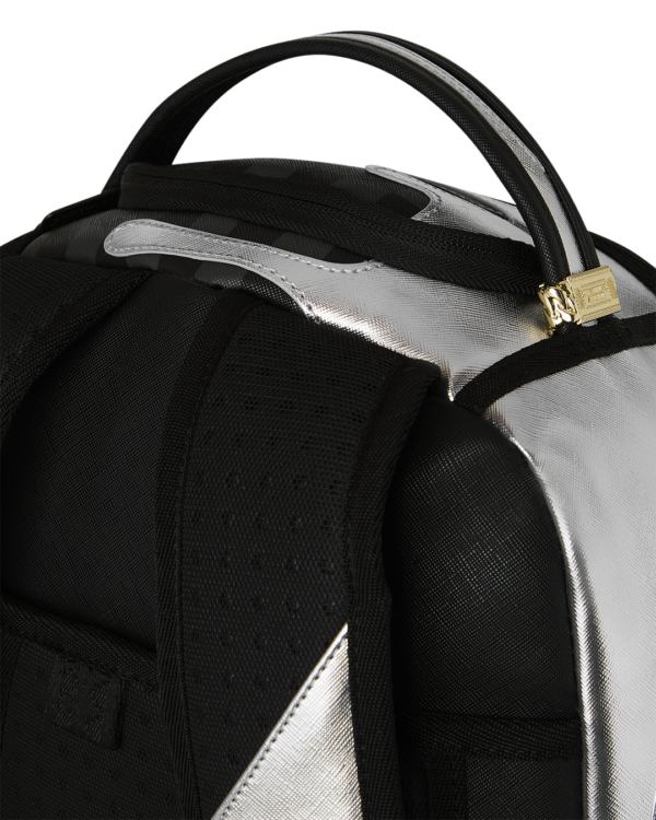 B8940_7 SILVER SIDE DRIP BLACK CHECK DLXSV BACKPACK