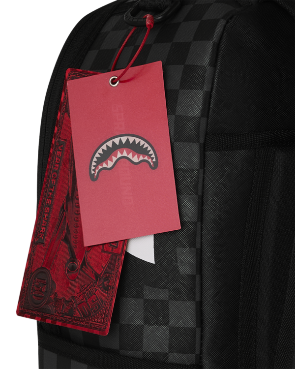 B8940_T SILVER SIDE DRIP BLACK CHECK DLXSV BACKPACK