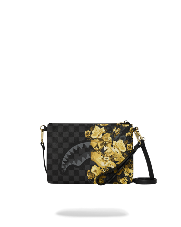 GOLD FLORAL REMIX CROSSBODY POUCHETTE