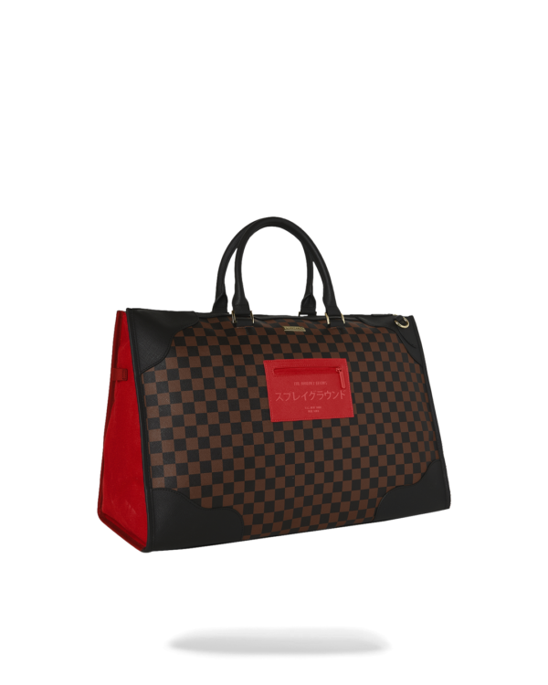 RED REDEMPTION PYRAMID DUFFLE