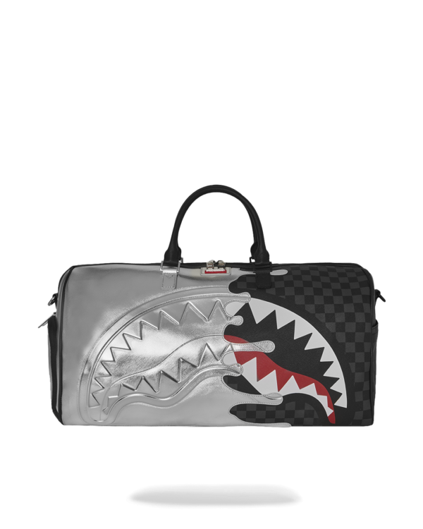 SILVER SIDE DRIP BLACK CHECK MINI DUFFLE