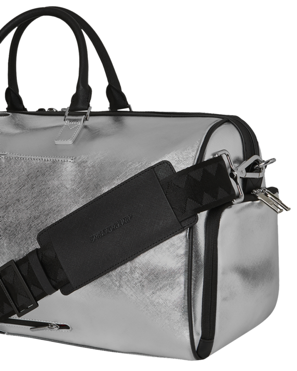 SILVER SIDE DRIP BLACK CHECK MINI DUFFLE