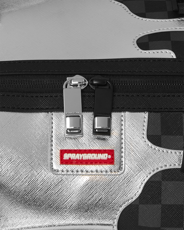 SILVER SIDE DRIP BLACK CHECK MINI DUFFLE