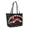 GRAY PEEKING CHARACTER CHECK TOTE