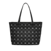 GRAY PEEKING CHARACTER CHECK TOTE