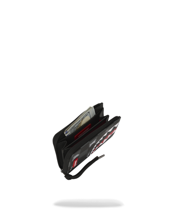 W8917_4 GRAY PEEKING CHARACTER CHECK WALLET