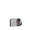 W8931_2 SILVER SIDE DRIP BLACK CHECK WALLET