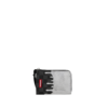 W8931_3 SILVER SIDE DRIP BLACK CHECK WALLET