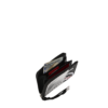 W8931_4 SILVER SIDE DRIP BLACK CHECK WALLET