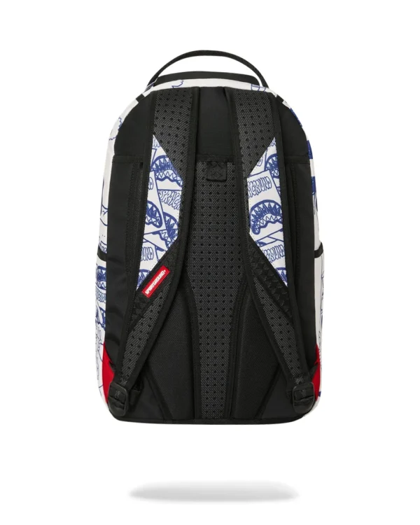 4 BLUE INK DOODLE BACKPACK