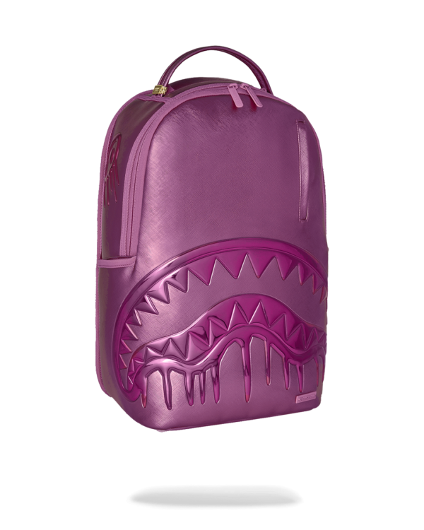 METALLIC PINK METALLIC DRIP BACKPACK