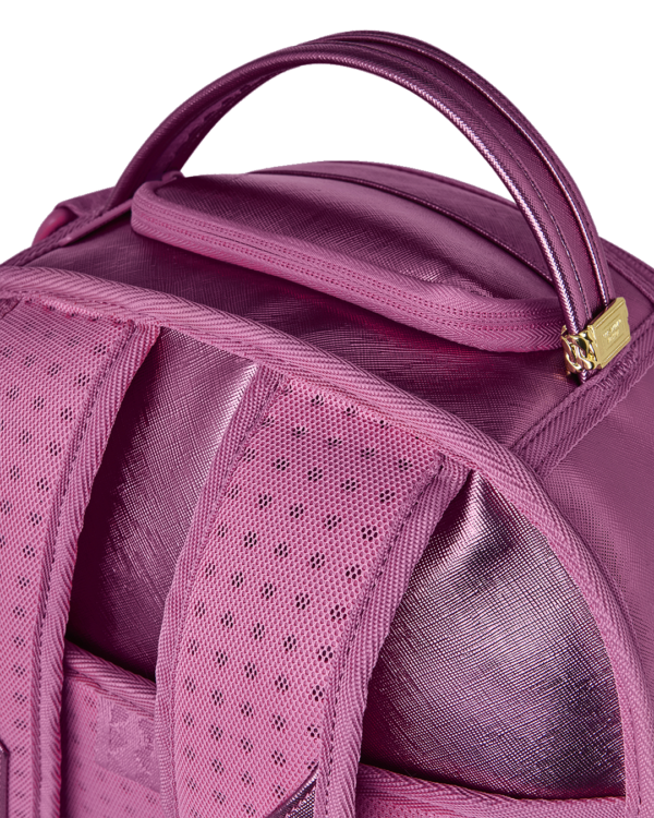 METALLIC PINK METALLIC DRIP BACKPACK