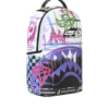 B8538_2 STENCIL SHARK ATTACK BLACK AND WHITE SPLIT BACKPACK
