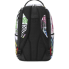 B8538_4 STENCIL SHARK ATTACK BLACK AND WHITE SPLIT BACKPACK