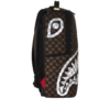 BROWN AND CREAM DRIP CHECK SHARK BACKPACK