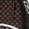 BROWN AND CREAM DRIP CHECK SHARK BACKPACK