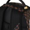 BROWN AND CREAM DRIP CHECK SHARK BACKPACK