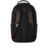 B8592_4 EMBOSSED CHECK BROWN BACKPACK