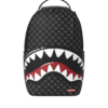 B8633_1 SHARKS IN PARIS WTF BUBBLY BLACK CHECK BACKPACK