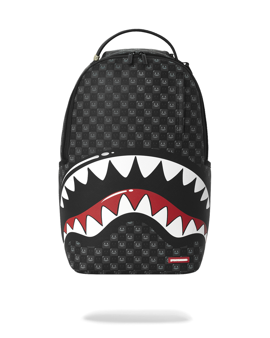 SHARKS IN PARIS WTF BUBBLY BLACK CHECK BACKPACK