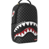 B8633_2 SHARKS IN PARIS WTF BUBBLY BLACK CHECK BACKPACK