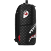 B8633_3 SHARKS IN PARIS WTF BUBBLY BLACK CHECK BACKPACK