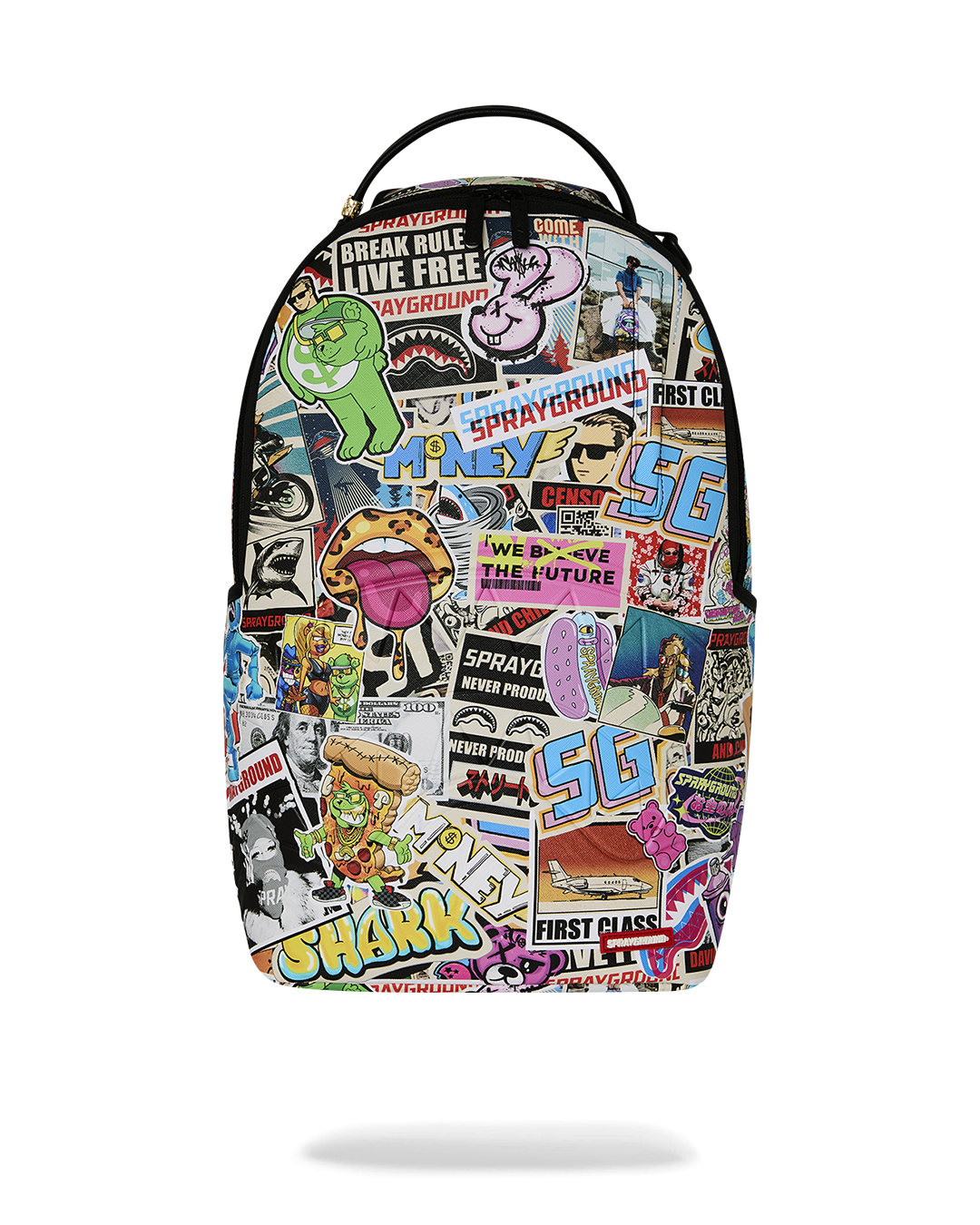 PUNK STICKER SHARK BACKPACK