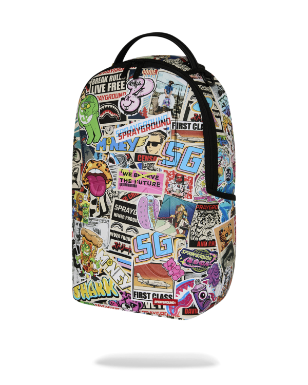 B8651_5 PUNK STICKER SHARK BACKPACK