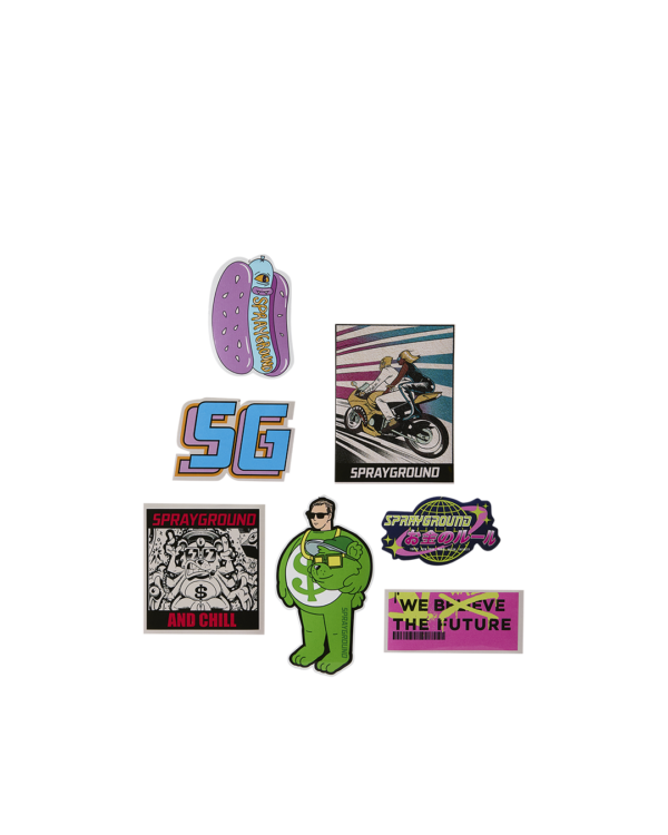 B8651_9 PUNK STICKER SHARK BACKPACK