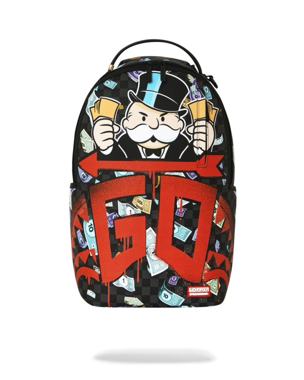 B8779_1 MONOPOLY GO SHARKMOUTH STENCIL BACKPACK