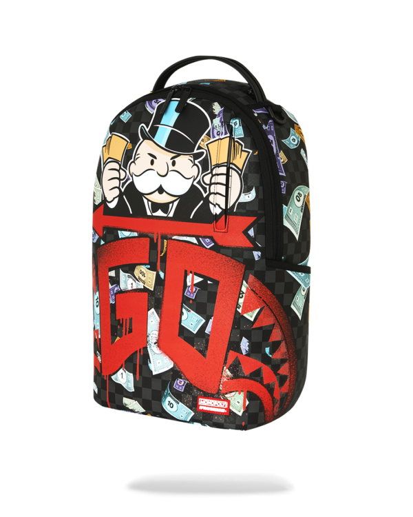 B8779_5 MONOPOLY GO SHARKMOUTH STENCIL BACKPACK