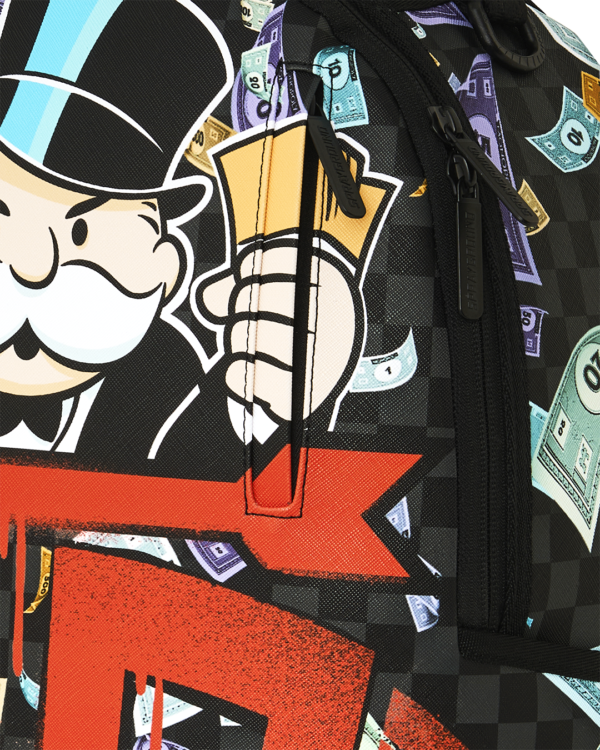 B8779_6 MONOPOLY GO SHARKMOUTH STENCIL BACKPACK