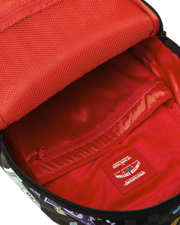 B8779_8 MONOPOLY GO SHARKMOUTH STENCIL BACKPACK