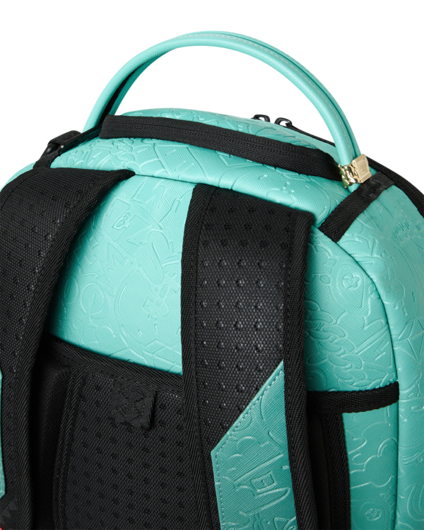 TURQUOISE DOODLE EMBOSS BACKPACK