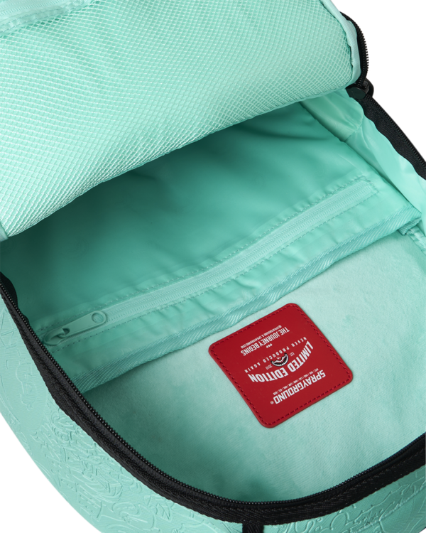 TURQUOISE DOODLE EMBOSS BACKPACK