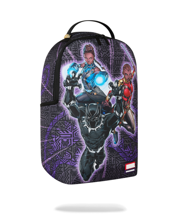 B9120_2 MARVEL BLACK PANTHER WAKANDA FOREVER WHTCHECK BACKPACK